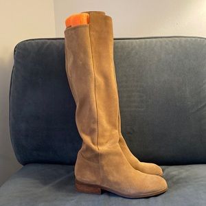 Sole Society Suede soft nude/neutral colored boots